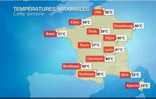 Actueel weerbericht Frankrijk